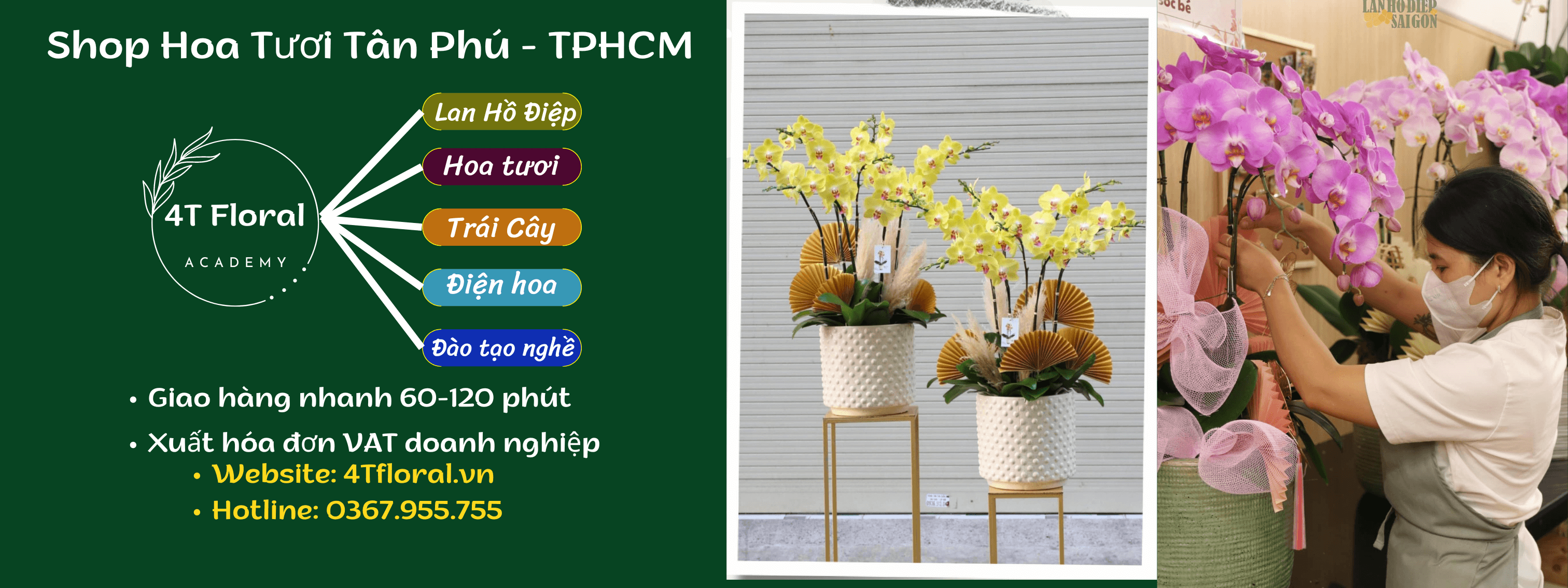 Không gian nghệ thuật tại tiệm hoa Tân Phú