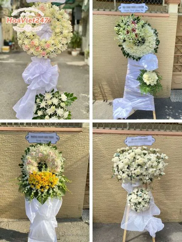 Những kệ hoa chia buồn tại shop hoa tươi Tân Phú